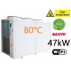 LUFT/Wasser 47kW Hochtemperatur 85°C.