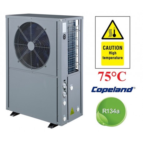 Ilma-vesilämpöpumppu 12kW korkea lämpötila 75°C