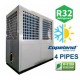 4 tuber luftkälla, värmepump 45kW