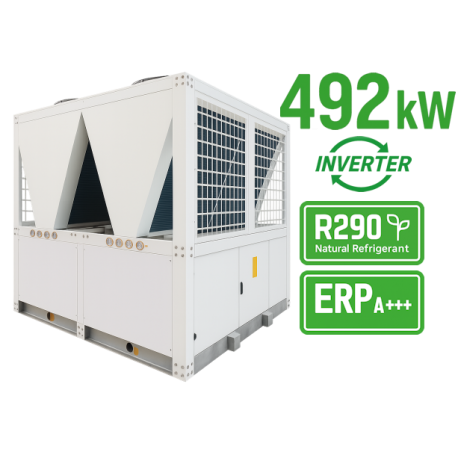 Hava-su ısı pompası 500 kW inverter R290