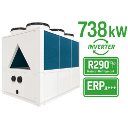 Pompa di calore aria acqua 740 kW inverter R290