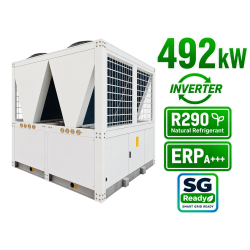 Lug-tot-water hittepomp 500 kW inverter R290