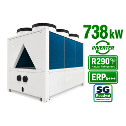 Pam haba udara air 740 kW inverter R290