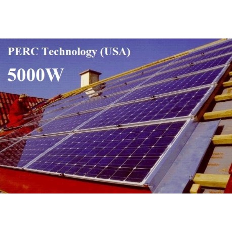 PERC fotovoltaico de 5kW na rede