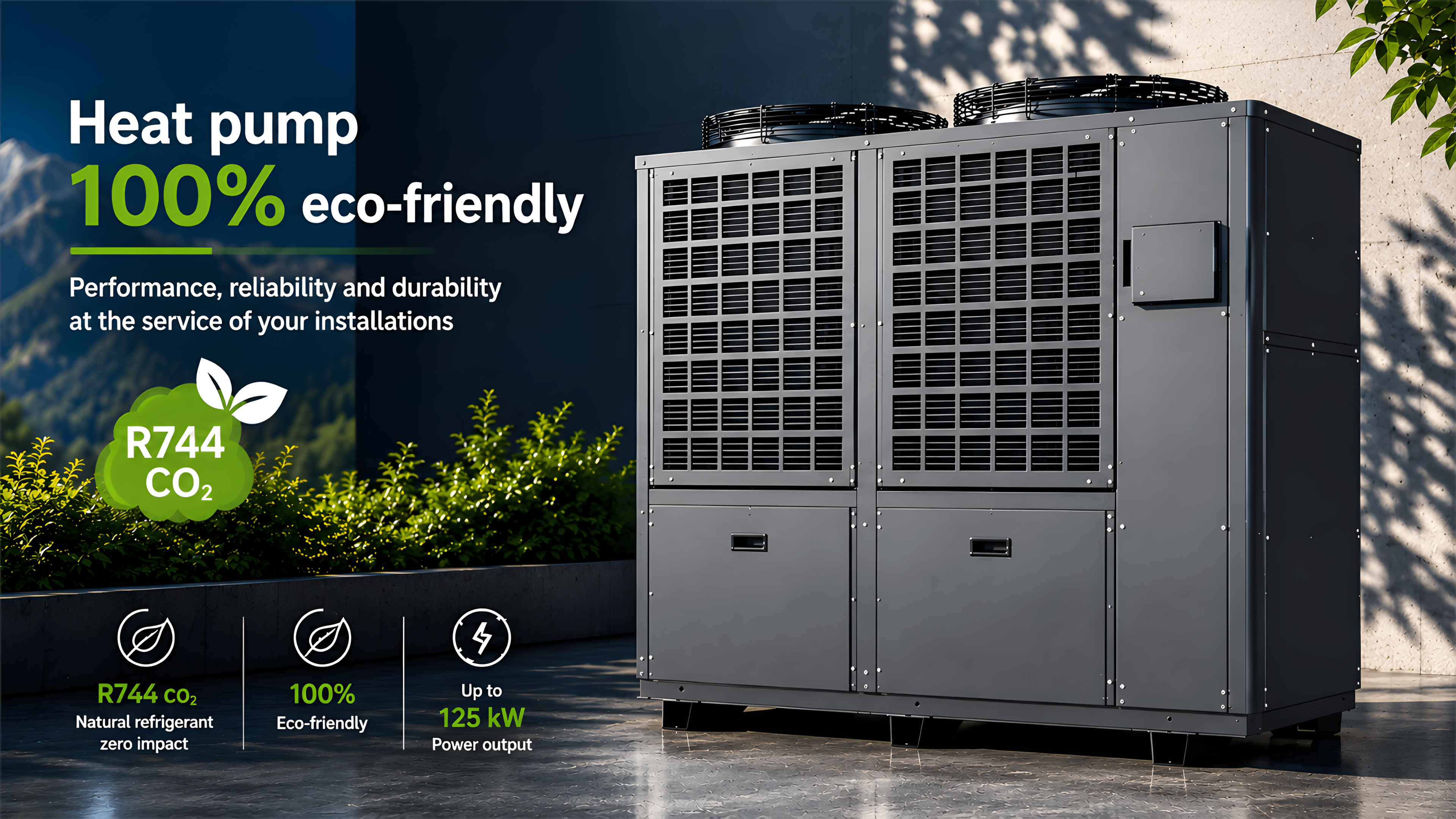 Heat pumps with CO2 compressor R744