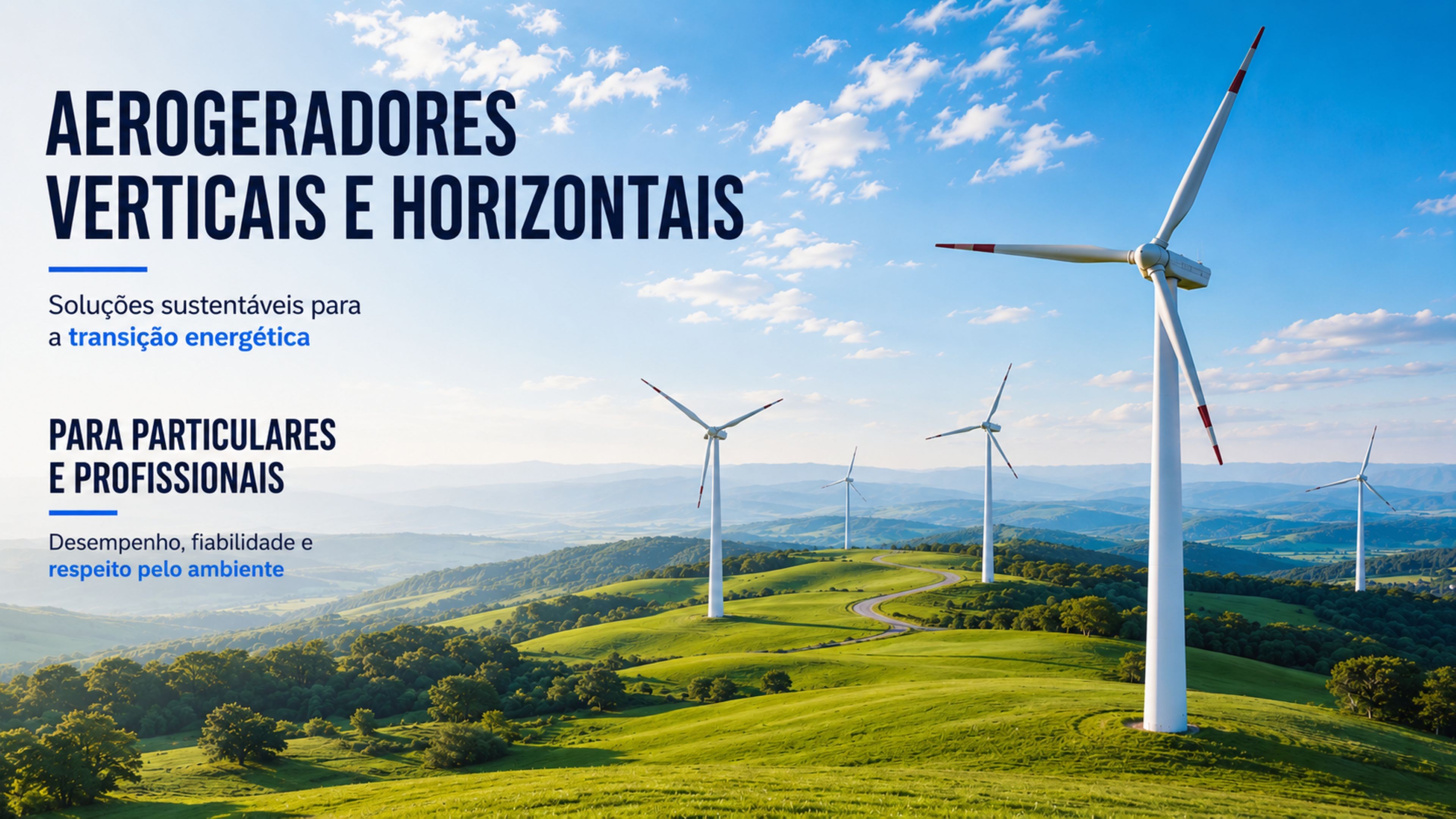 Turbinas verticais e horizontais de vento Flexpro Industry