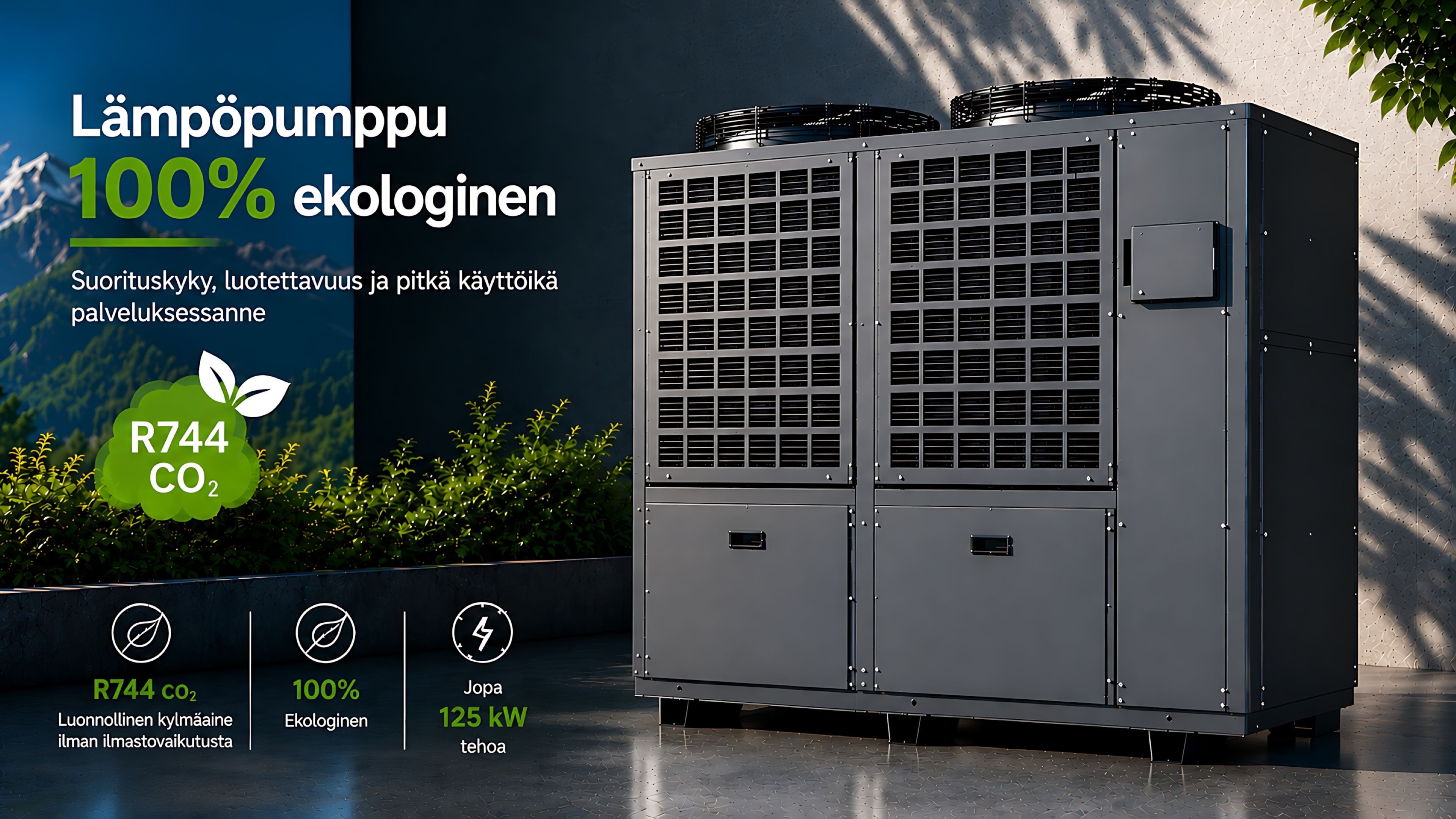 L&auml;mp&ouml;pumput CO2-kompressorilla R744